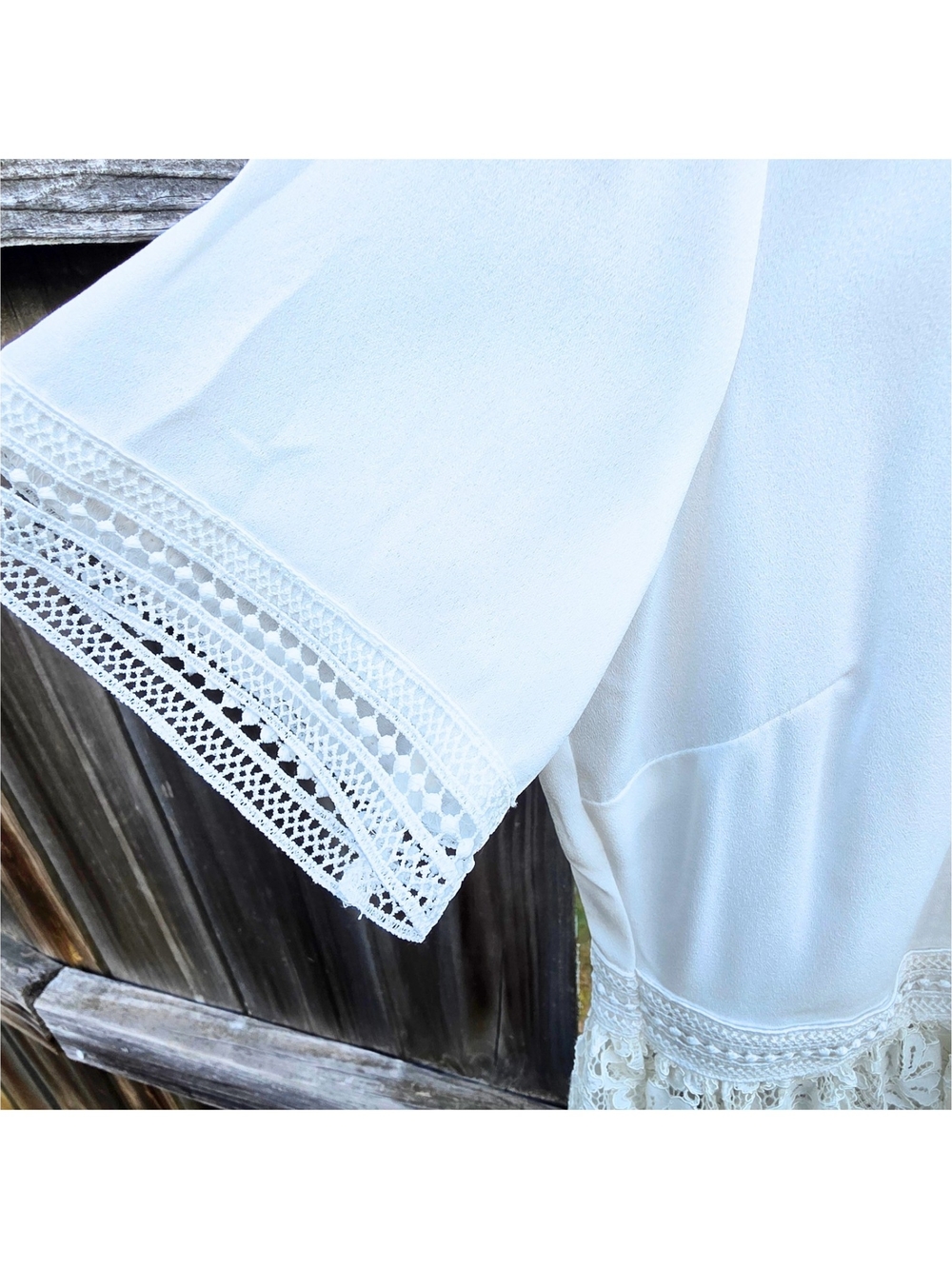 Catherine Malandrino Off White Lace Peplum Mock Neck Blouse Top NWT Size S - Picture 7 of 13